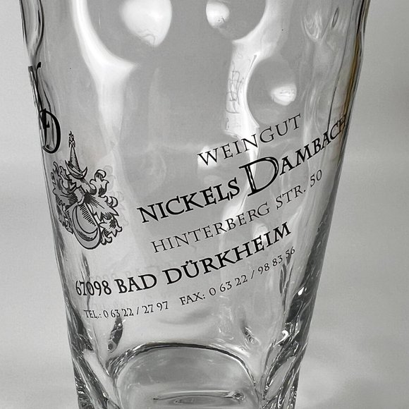 Nickels Dambach German Weingut Glass Clear Souvenir 0.5 Liter Wine Tasting - Picture 7 of 10